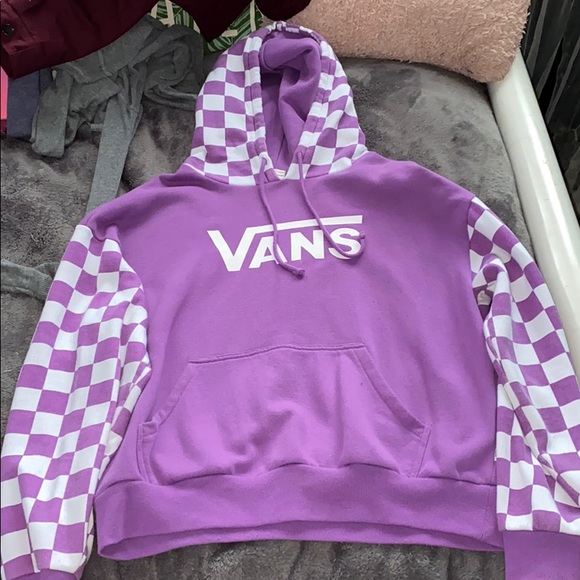 pink checkered vans hoodie